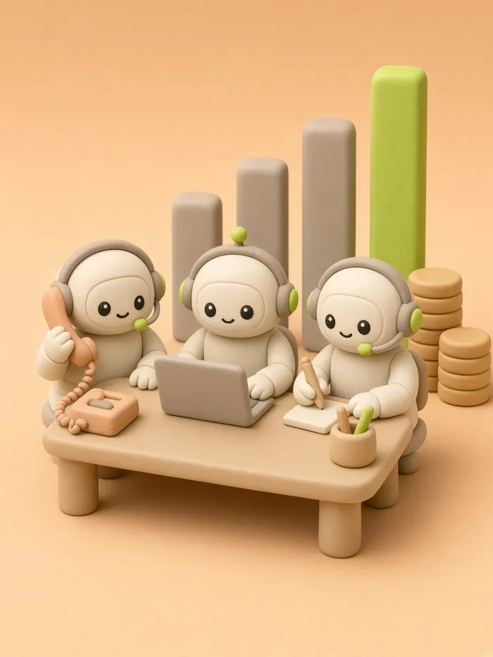 Illustration of AI lead qualification booking new enquiries into a calendar